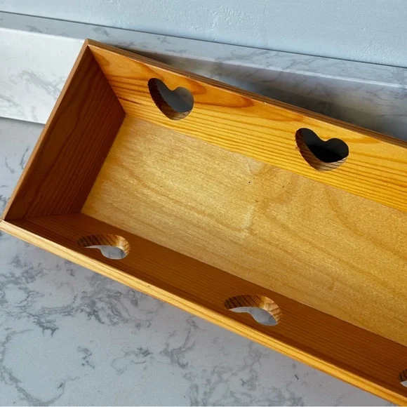 Vintage Classic Swedish Wooden Heart Tray. Rectangle. Made in Sweden. - Picture 3 of 7